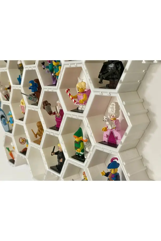  Mini Figür Duvar Rafı 5 Adet
